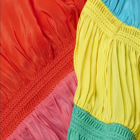 ALICE + OLIVIA off shoulder color block maxi dress - Picture 5 of 11